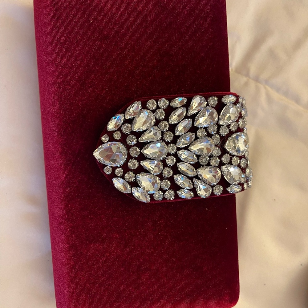 House of Harlow 1960 Red Velvet Clutch
